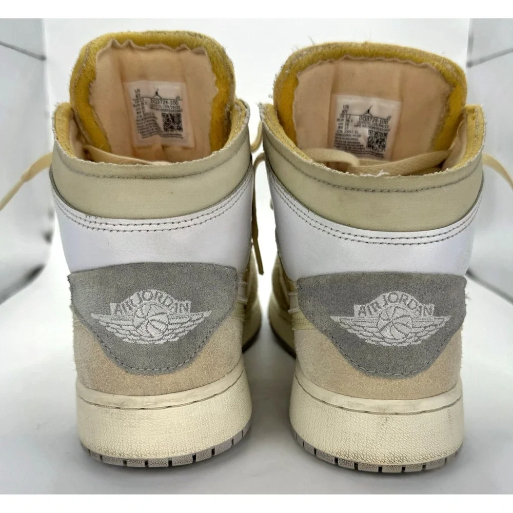 Nike Air Jordan 1 Mid SE Craft Inside Out White Grey (DQ3726-100) Sz 6Y/W 7.5